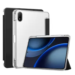 Sleek PU Leather Foldable Stand Cover with Pen Holder for OPPO Pad Mini 8.8 (Black)
