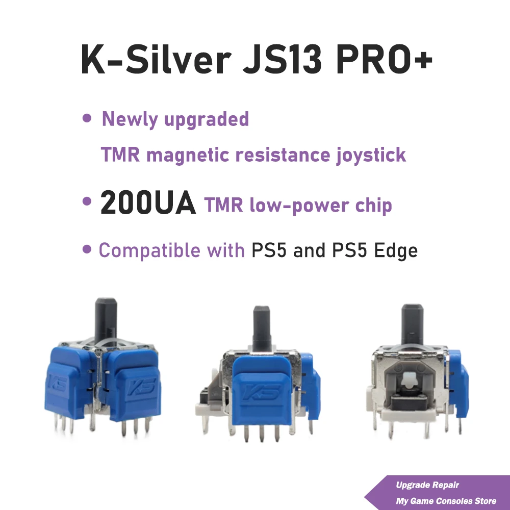 2/4/10 個 K-Silver JS13 PRO+ TMR 電磁ジョイスティック PS5 コントローラー用 3D アナログサムスティック ...