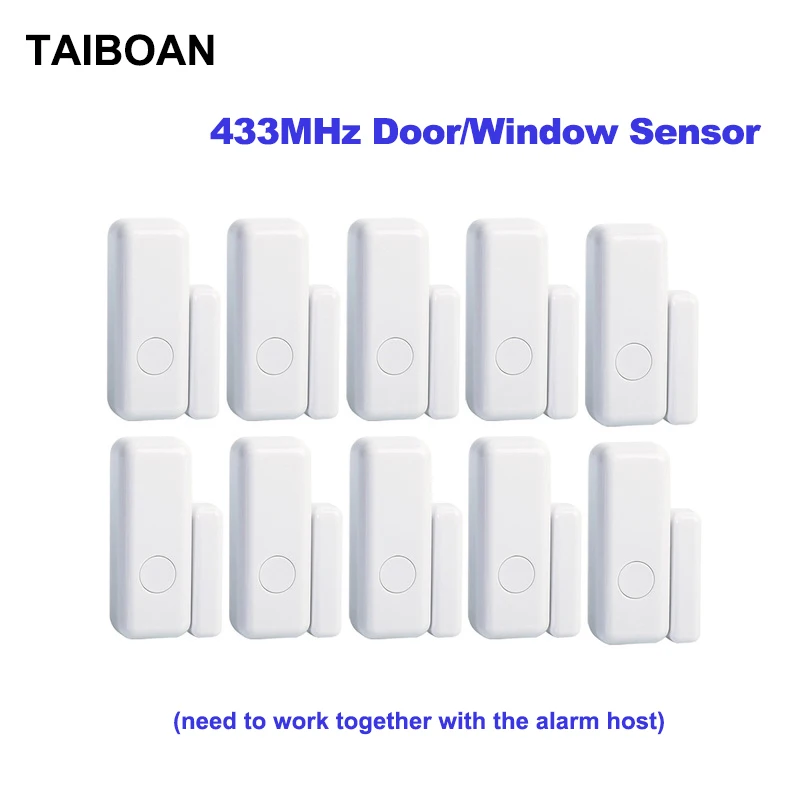 цена 433MHz Wireless Magnetic Door Window Sensor Home for Alarm System App Notification Alerts Window Sensor Detector