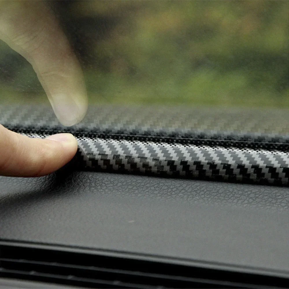 1.6M Universal Rubber Auto Dashboard Dust Proof Seal Sealing Strip Stickers Carbon Fiber Filling Sealing Strip Car Dashboard Gap