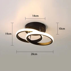 Contemporary Dual - Ring LED Ceiling Light (Warm white)