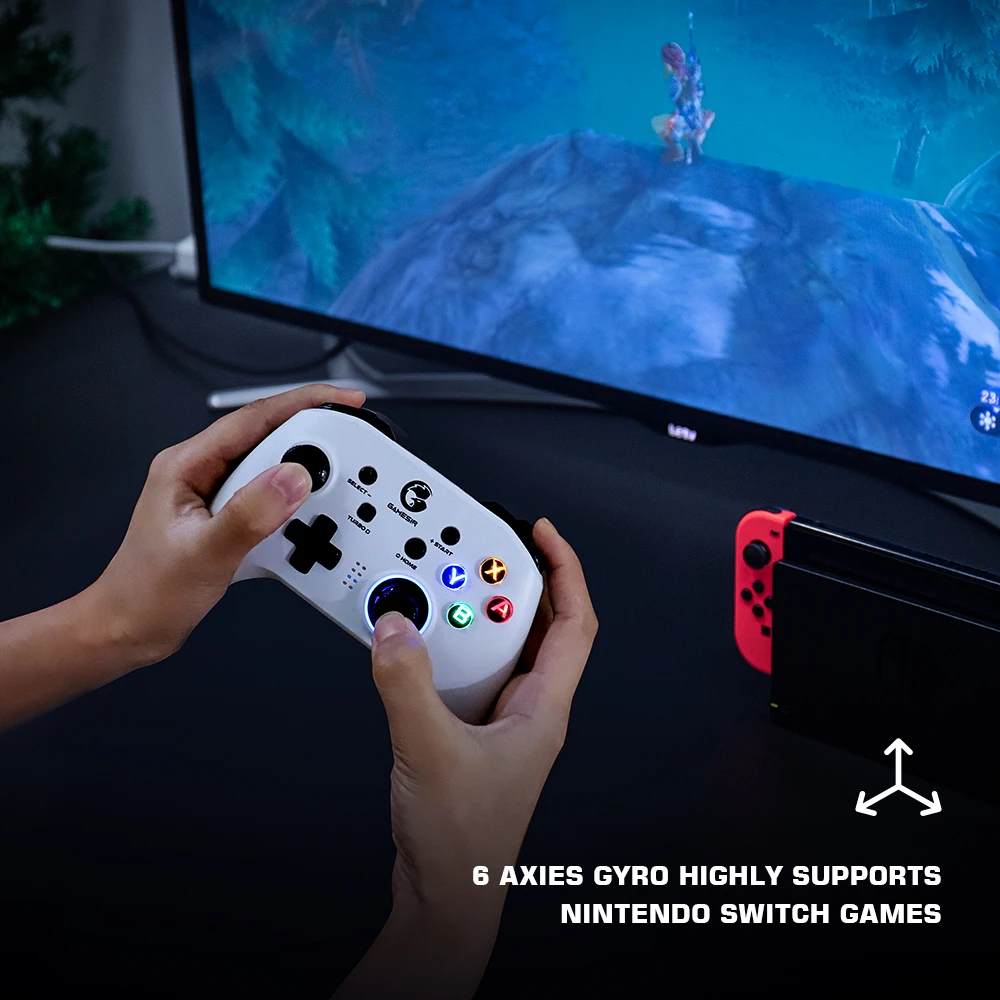 GameSir T4   е   Ʈѷ, ٵ ġ  ȵ̵ ޴ PC ̽ƽ, ȭƮ ÷