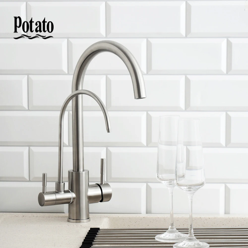 Potato Kitchen Faucet With Tap For Drinking Water Modern Stainless Steel Torneira | Обустройство дома
