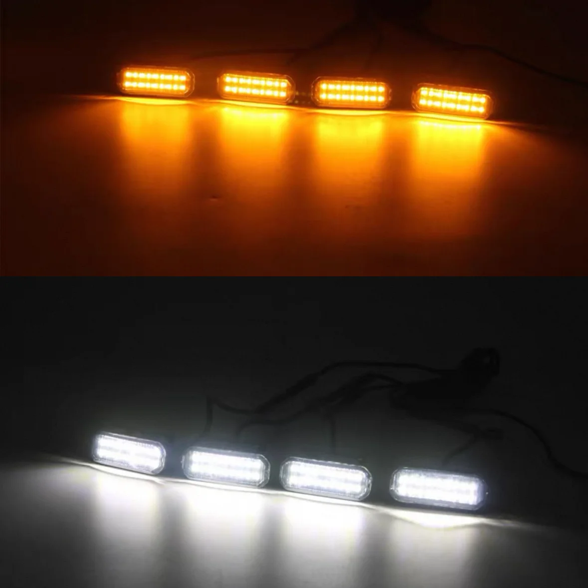 포드 에베레스트 차량용 18LED 프론트 그릴 라이트 12V 주간 주행등 휠 아이브로우 램프 픽업 오프로드용