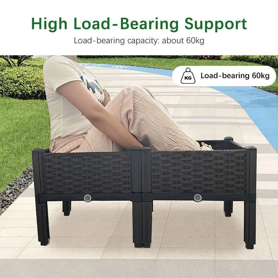 Plastic Flower Pot Box For Vegetable Planting Home Garden Decoration For Plants Indoor Outdoor Planting Box plastic flower pot
