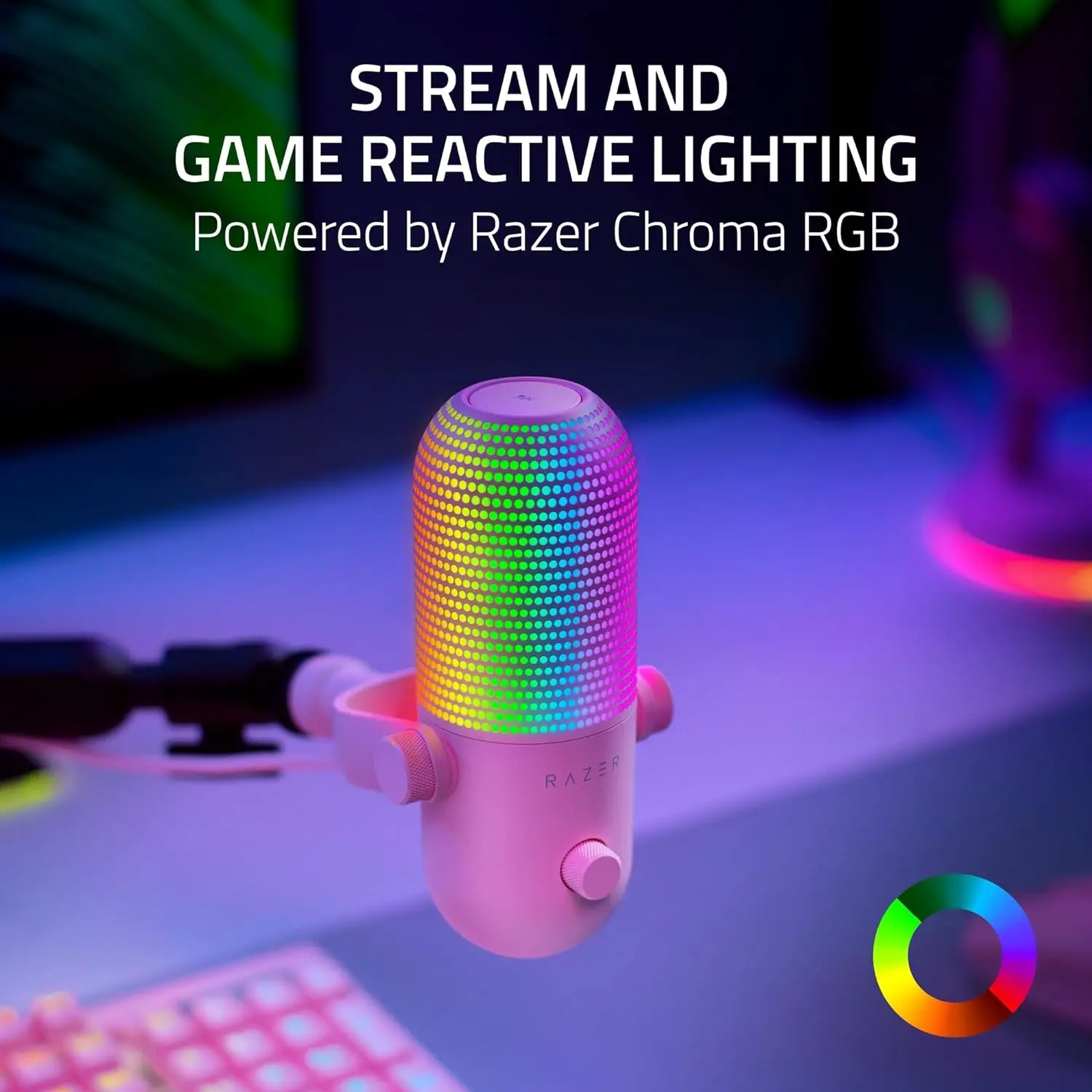 Razer Seiren V3 Chroma RGB USB Microphone:Stream & Game Reactive