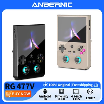 ANBERNIC RG477V Console di gioco portatile retrò LTPS da 4,7 pollici 64 bit Giocatore di gioco Dimensity 8300 Multigiocatore online Streaming RG 477V
