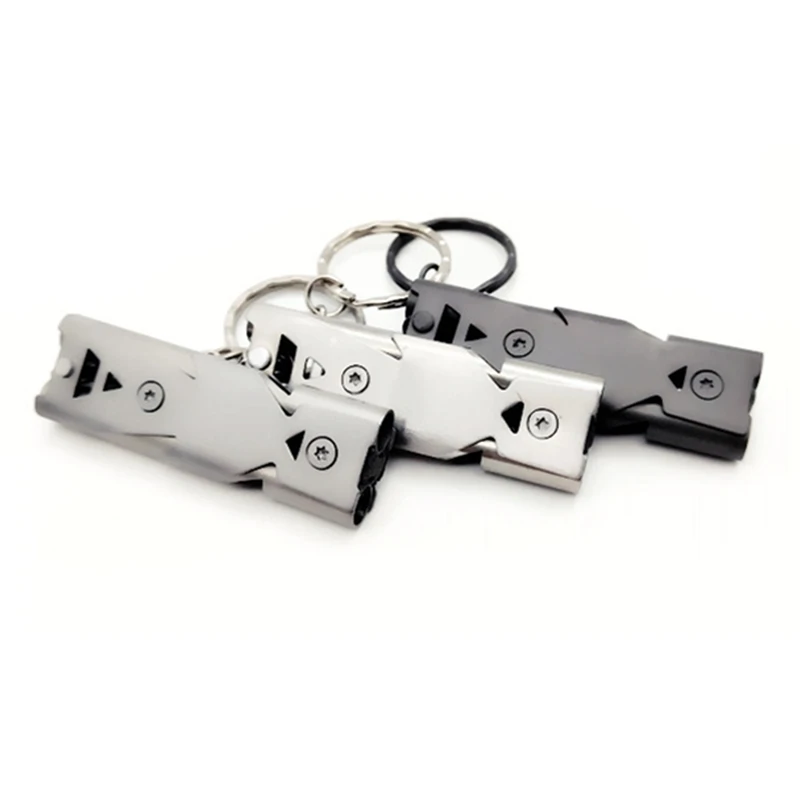 Aluminum High-frequency Emergency Survival Whistle Keychain for Camping Hiking Outdoor Sport Accessories Tools 150db