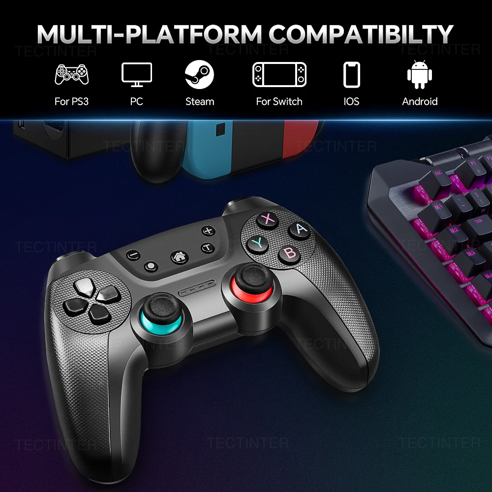 thumbnail image 2 of Mando inalámbrico Bluetooth compatible con Nintendo Switch Pro, Switch Oled y Switch Lite, control de PC, joystick, 2 of 5