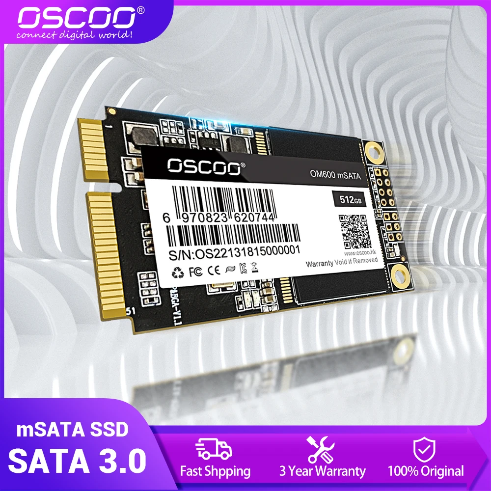 Oscoo Msata Ssd 16Gb 32Gb 64Gb 128Gb 256Gb 512Gb Mini Sata Unità A Stato Solido Interna Disco Sata3.0 Per Laptop Dell Lenovo Hp