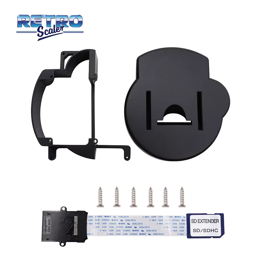 RETROSCALER Printed Mount Kit GC Loader CUBEODE, SD Card Extension Cable for GameCube NGC Console Disc Reader