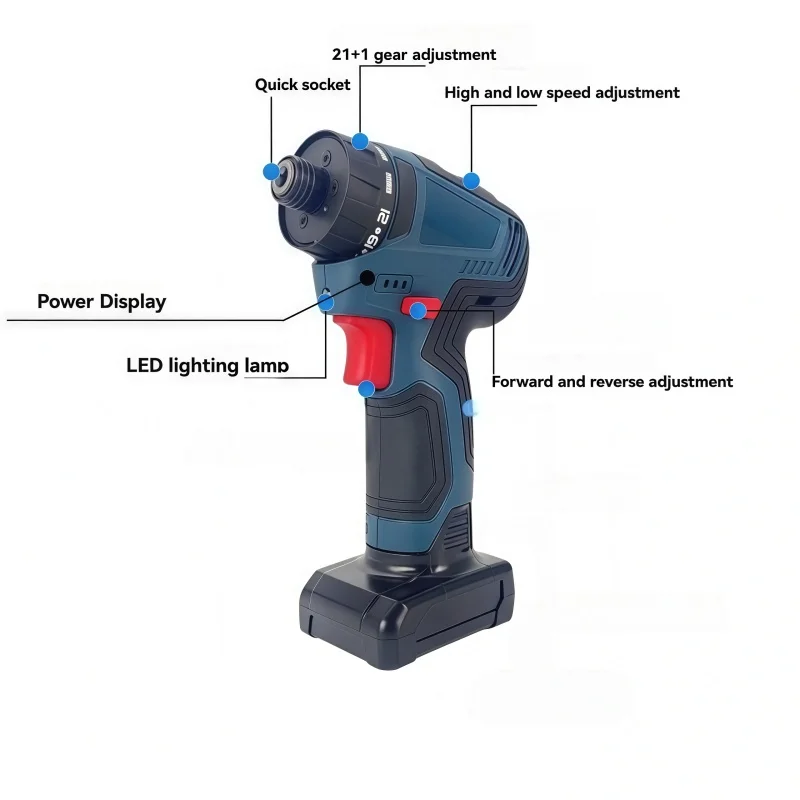 Brushless Drill Electric Screwdriver Multi-function Power Tool for Bosch 12V Hom