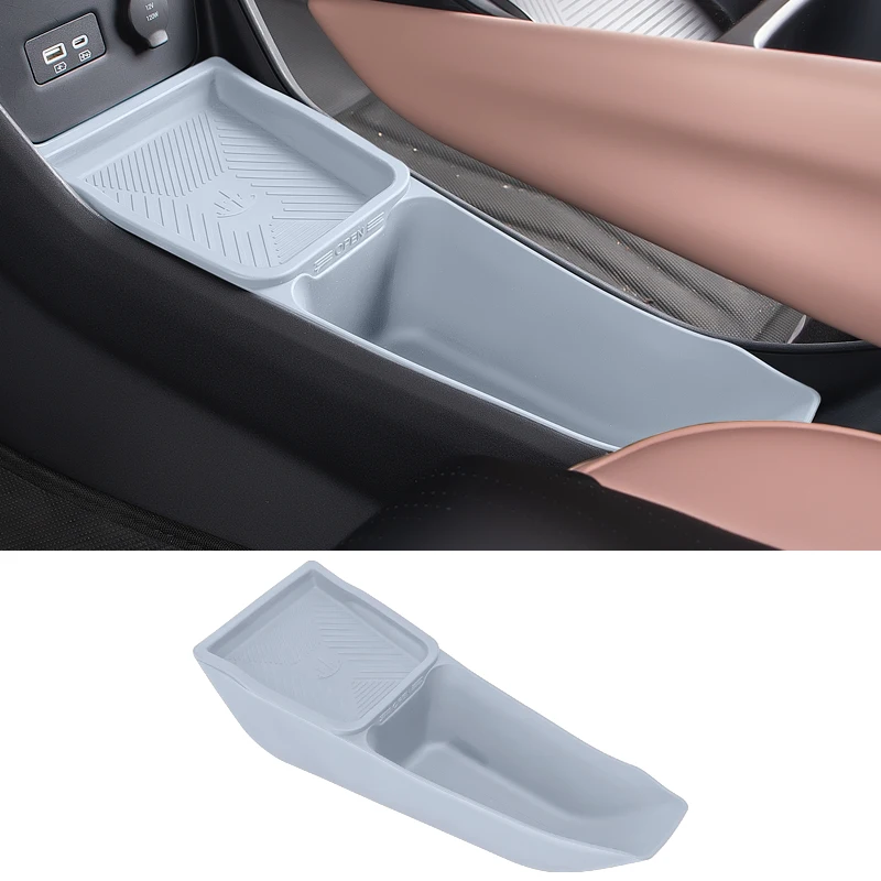 For BYD Seagull Central Control Storage Box Armrest Double Storage Box Silicone Interior Supplies Car Accessories Tools