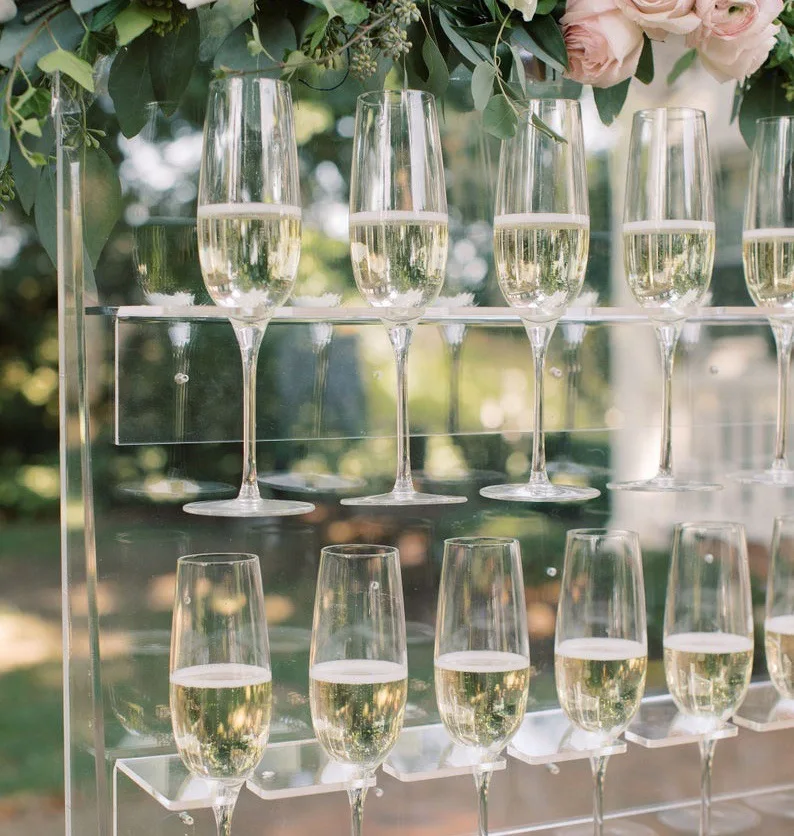 40 Cup Holder Wedding Celebration Party Acrylic Champagne Wall Storage Shelf Wine Drinks Stand Drinking Cup Sparkling Wine Rack