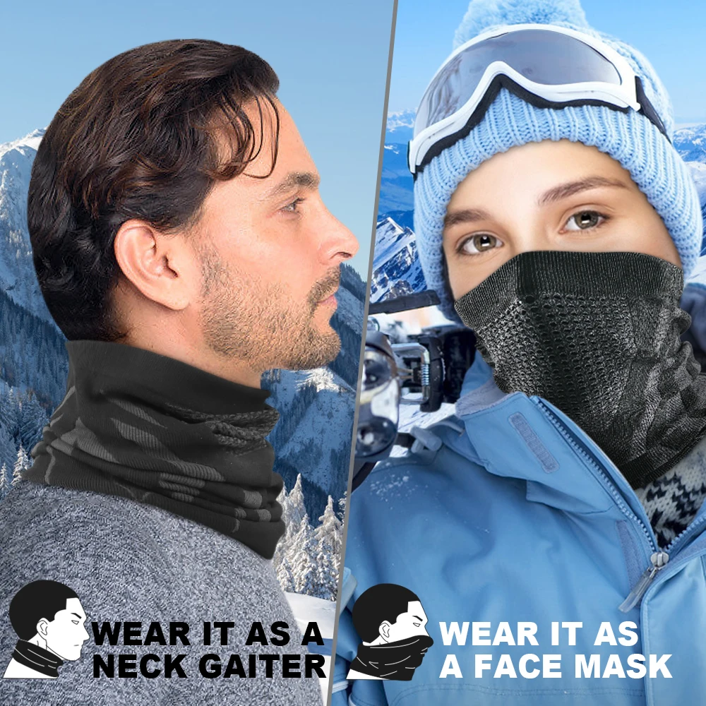 Thermal Winter Neck Gaiter and Face Cover - Versatile Breathable Scarf