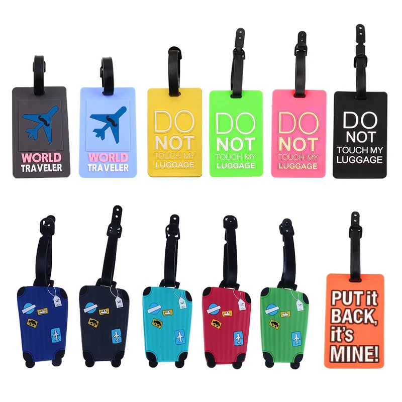 

New Fashion Silicon Luggage Tags Travel Accessories for Bags Portable Luggage Tag Cartoon Style for Girls Boys Card Cover