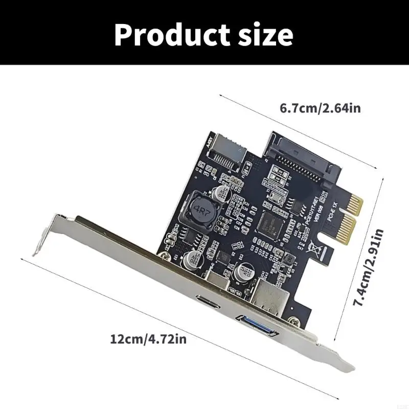 E28C USB 3.2 Gen1 5Gbps Data Transfer Rate Expansion Card 5Gbps for Desktop Computers