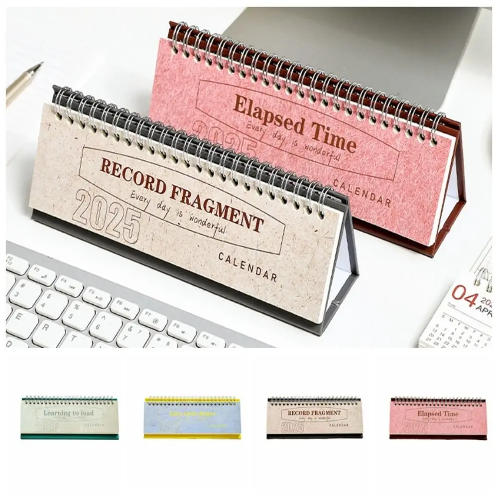 Vintage-Inspired Colorful Desk Calendar & Weekly Agenda Planner Set