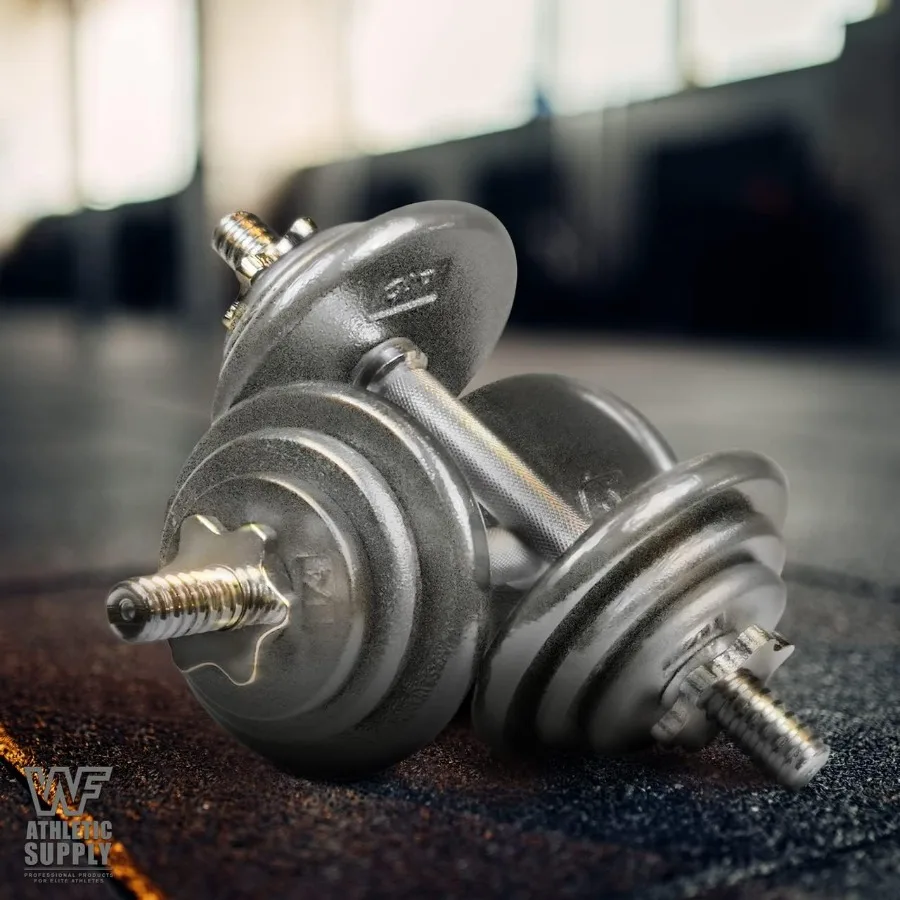 Grey Standard Solid Cast Iron Weight Plates with 1inch Center Hole Designed for Standard Barbell and Dumbbell Handles Available