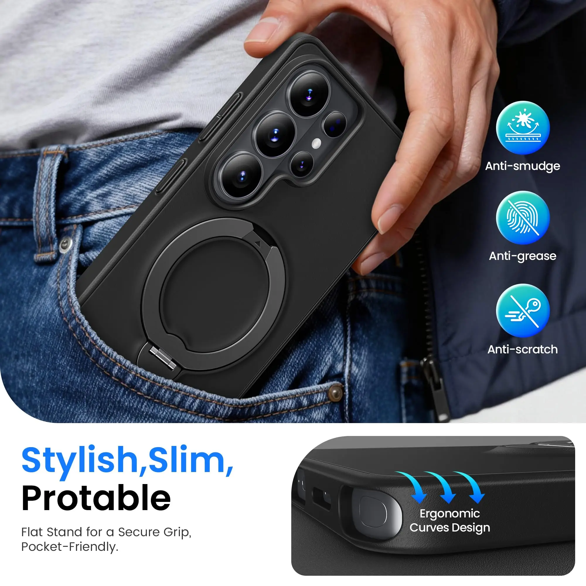 GolbinBox 360° Spin Magnetic Stand Shockproof Slim Protective Case