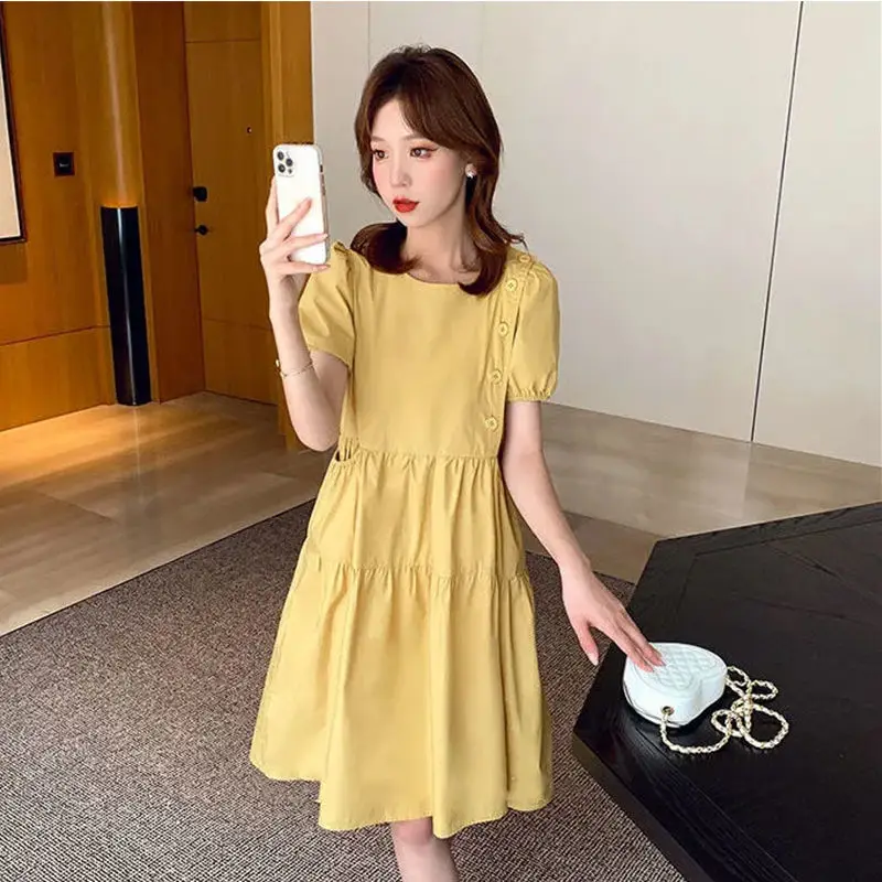 2025 Loose Elegant Korean Casual Tunics Prom Women's Dresses