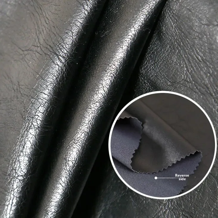 Wet Processed PU Leather Fabric 0.7mm Matte Finish No-Wash Clothing Material for Men Women Children Baby Clothing Accessories