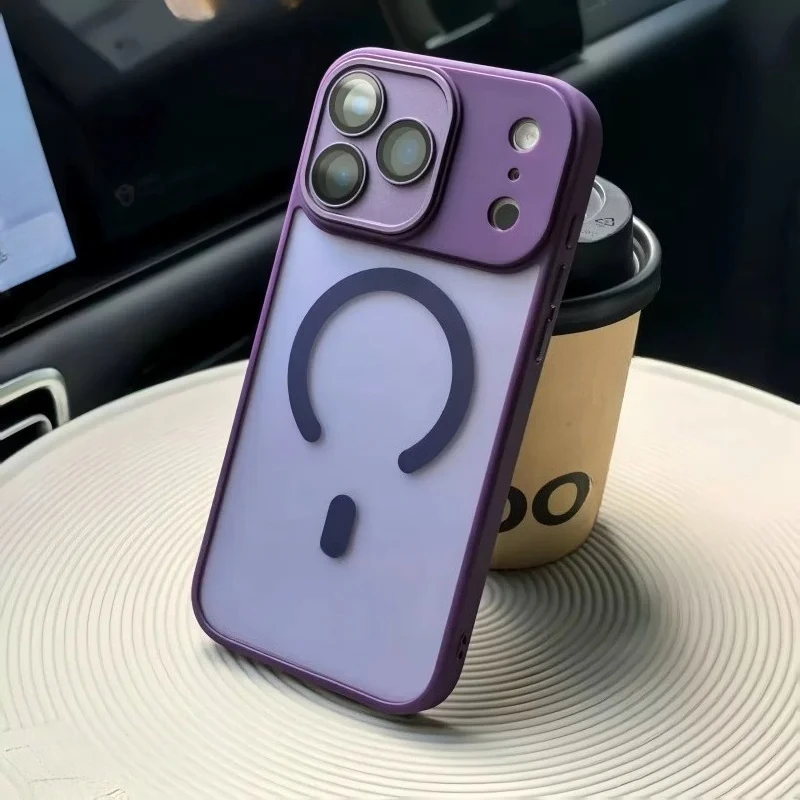 Matte Translucent Magnetic Magsafe Phone Case with Lens Protection