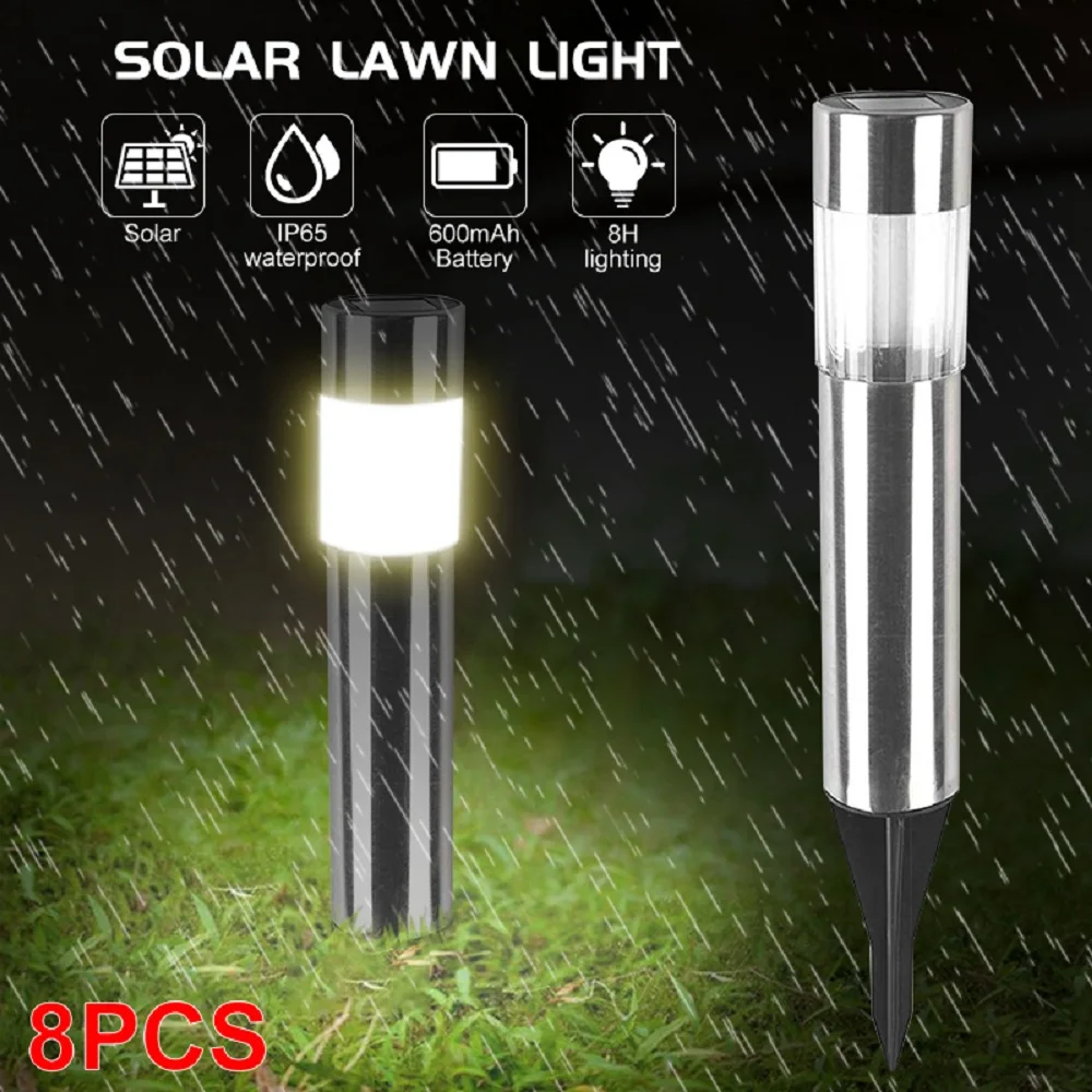 Stainless Steel LED Solar Lawn Lamp Outdoor Ground Garden Light Waterproof for Garden Landscape Patio Path Lamp led solar garden lights