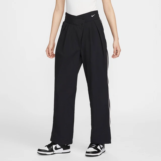 Nike officiel véritable classique femmes taille asymétrique tissé pantalon de sport FV7542-010 1
