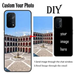 Customized DIY Festival Photo TPU Soft Phone Case Cover - OPPO A72 4G (Custom Black Case)