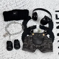 Nouveaux vêtements pour poupée Labubu, ensemble de 5 pièces tendance de rue, accessoires de vêtements, vêtements de poupée avec collier et écouteurs 6