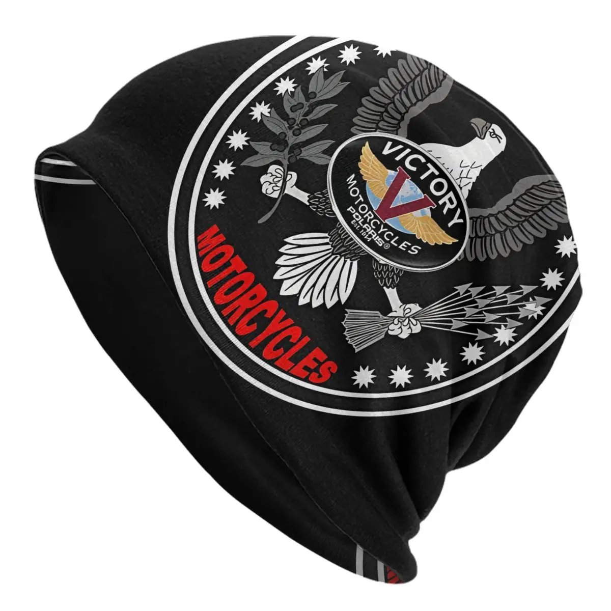 

Victory high ball Skullies Beanies Caps Victory Motorcycles Eagle Circle Thin Hat Autumn Spring Bonnet Hats Men Women's Street