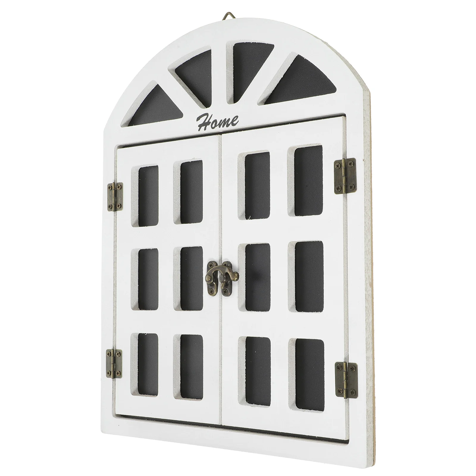 

European Wooden Wall Hanging Decorative Pendant False Window Blackboard Message Decoration (brown-small Size) 1pc Signs