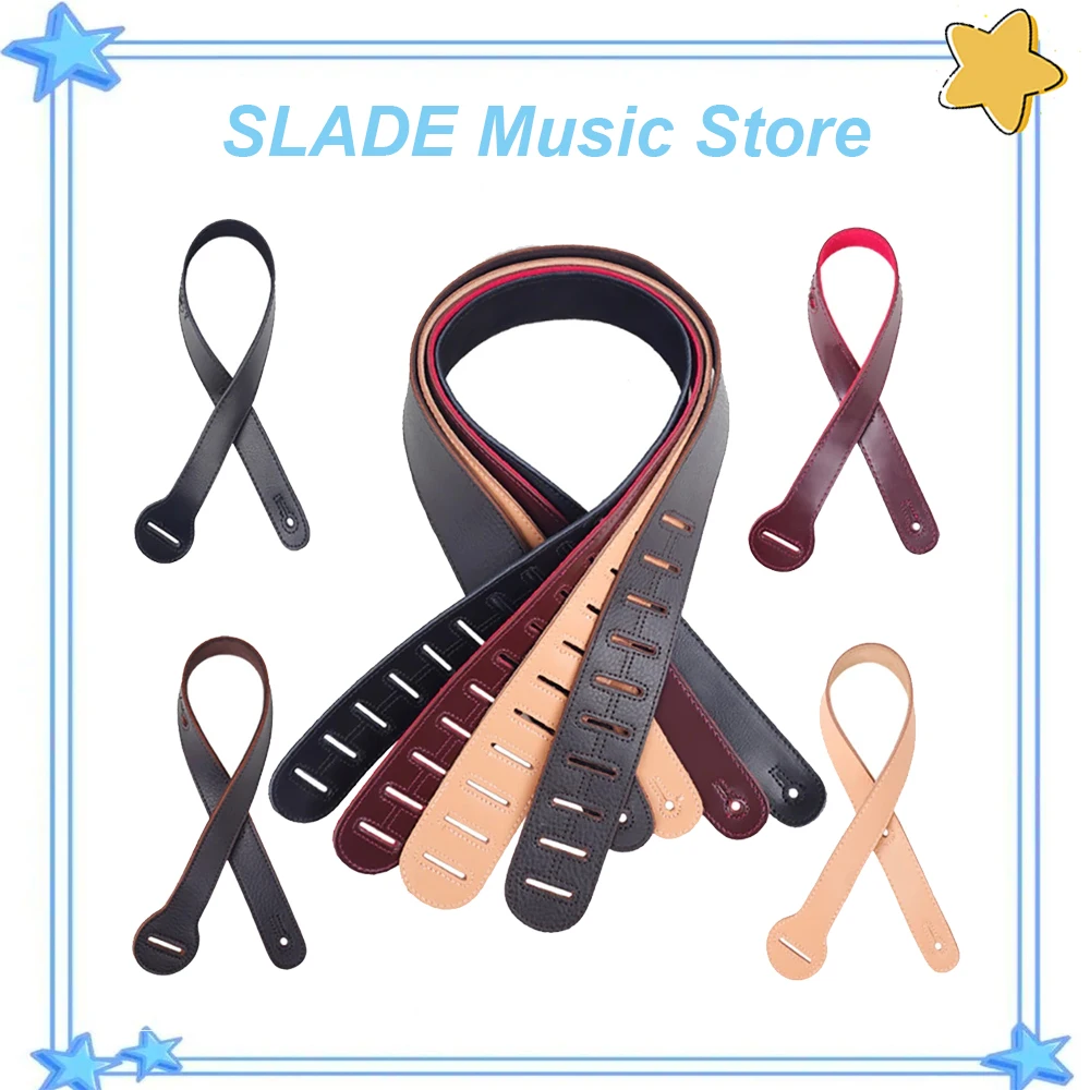 Multicolor Genuine Leather Adjustable Guitar Strap