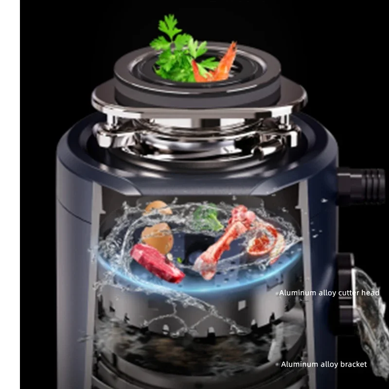 Food Waste Disposer Home kitchen food waste processor sink kitchen waste shredder wireless switch automatic water inlet 6