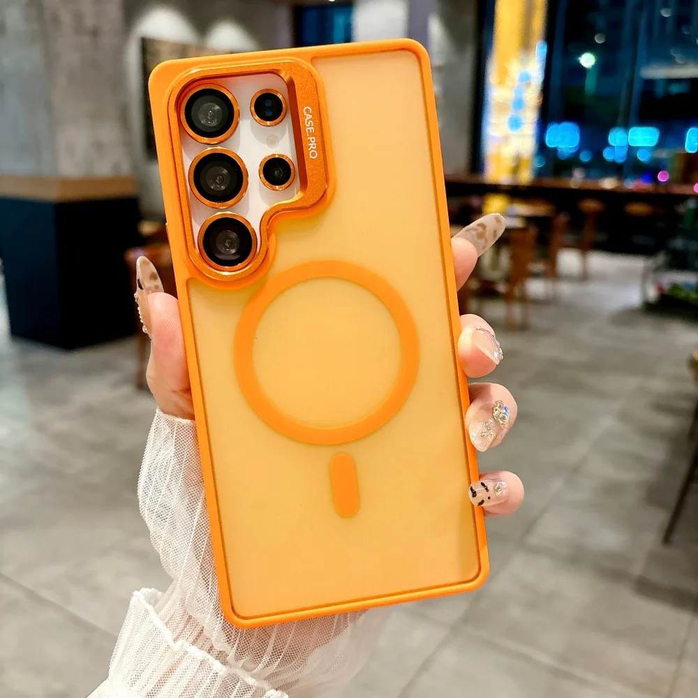Ultra Flip-Up Lens Holder Phone Case with Magnetic Cover and Glass Lens Film