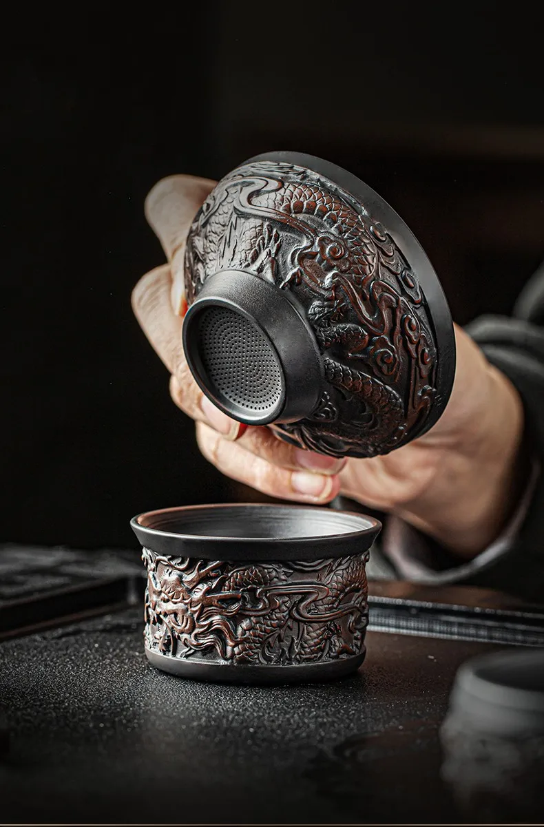 Description Picture 5 of itemHigh-end Purple Pottery Tea Tea Infuser Tea Strainer Teaware Kitchen Accessories Tea Set Filter White Porcelain Tea Filter