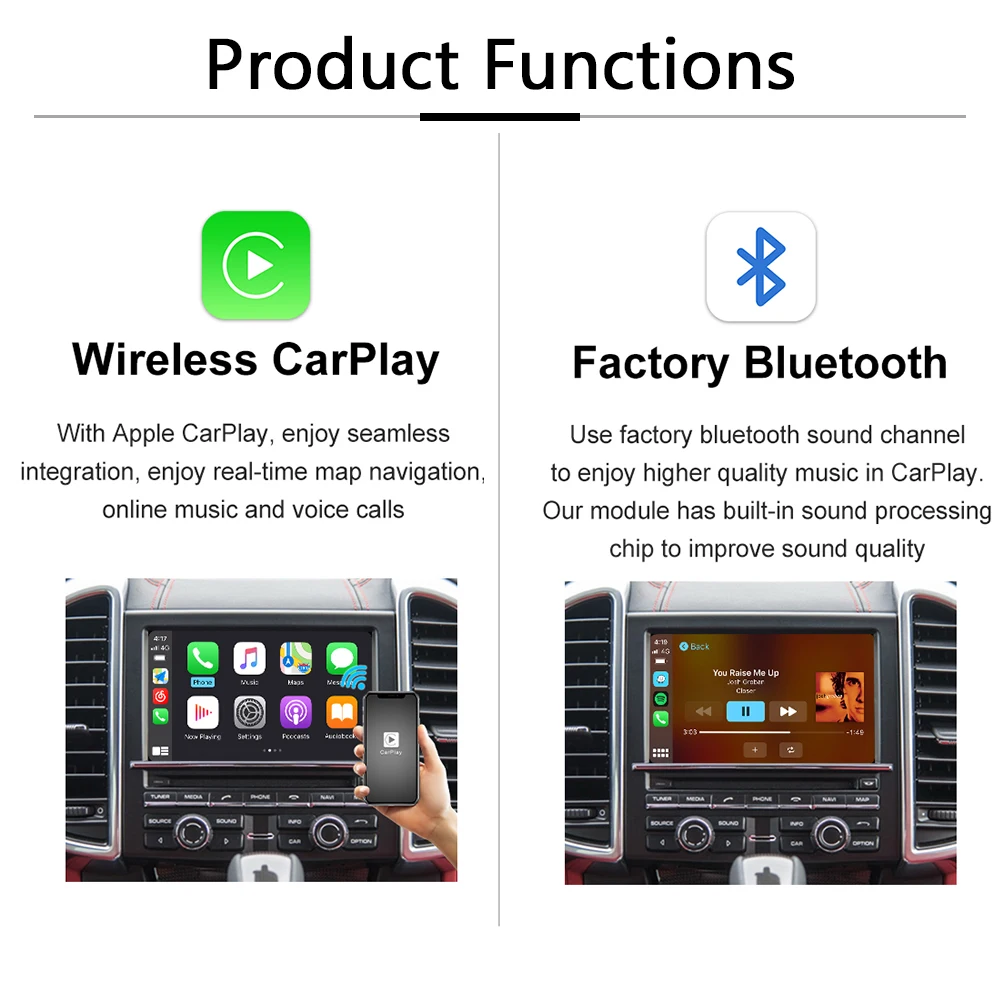 Фото Беспроводная модель Apple Carplay для Porsche Panamera cayan Macan Boxster 911 718 PCM 3,1 №2