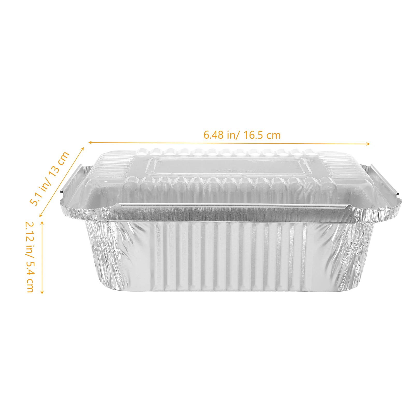 Disposable Containers 20pcs Disposable Aluminum Foil Pans Baking Pans Disposable Baking Takeout With Lid BBQ Accessories Food Storage Containers