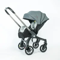 Nouvelle poussette multifonctionnelle 4 en 1 pliable avec siège auto, landau bébé, poussette portable 3 en 1, stock UE 6