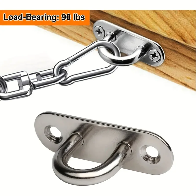 Stainless Steel Screw Hooks & Mounting Kit for Marine & Wall Installations