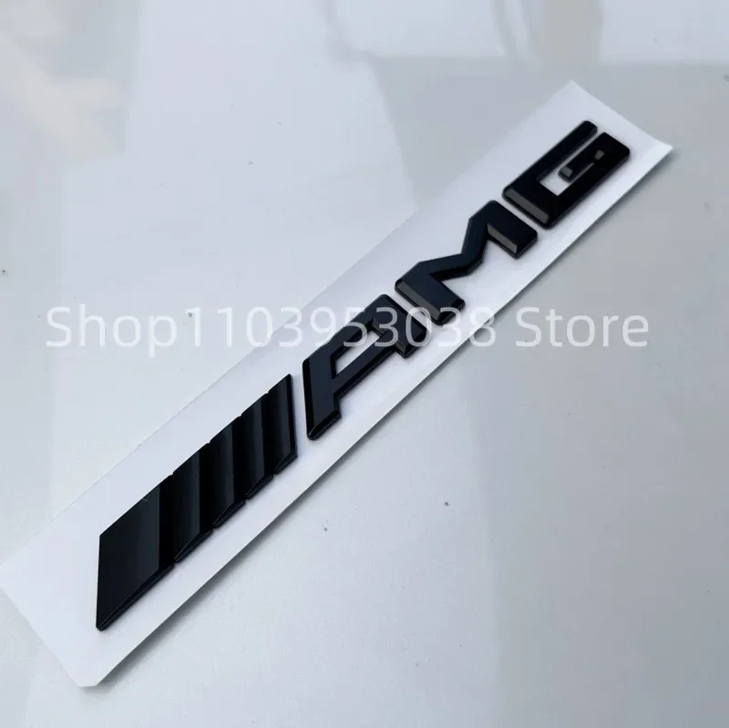 3D ABS Glossy Black GLC43 Emblem Letters Biturbo 4MATIC Fender Badge AMG Sticker For Mercedes GLC43 AMG X253 Accessories
