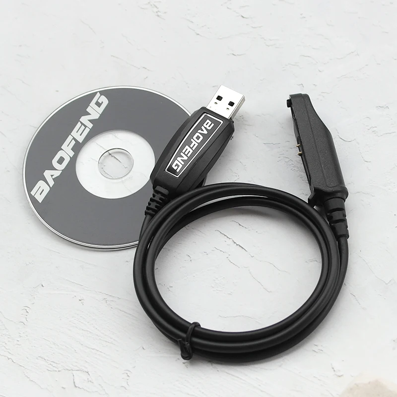 Baofeng Original Walkie Talkie UV9RPlus programming cable With CD Driver For Pofung UV-XR A-58 UV-9R BF-9700 BF-A58