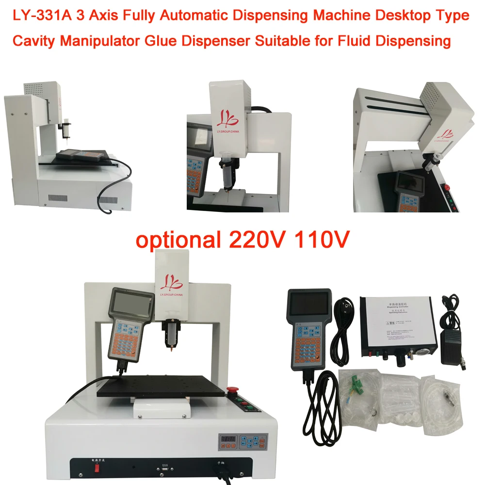 

LY-331A 3 Axis Fully Automatic Dispensing Machine Desktop Type Cavity Manipulator Glue Dispenser Suitable for Fluid Working