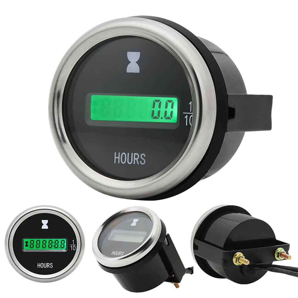 Medidor De Horas Por Vibración Para Moto, ATV, Moto De Nieve – TCMT, Color Negro