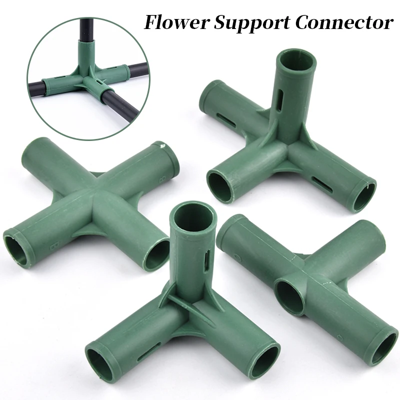 19mm Plastic Gardening Frame Edging Corner Connector Plant Flower Stand Joint DIY Garden Greenhouse Frame Support Rod Adapter Plant Support Connector