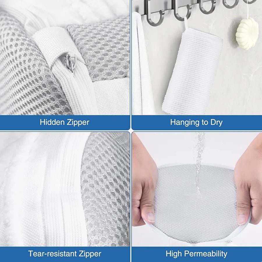 Description Picture 5 of itemNew Washing Shoes Bag Cotton Laundry Net Fluffy fibers Easily remove dirt Washing Bags Anti-deformation Shoes Clothes Organizer
