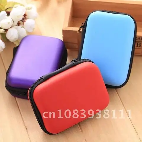 

Portable Mini Earphone Data Cable Charger Case Colorful Travel Storage Bag For Headphone Cable Earbuds Wire Box