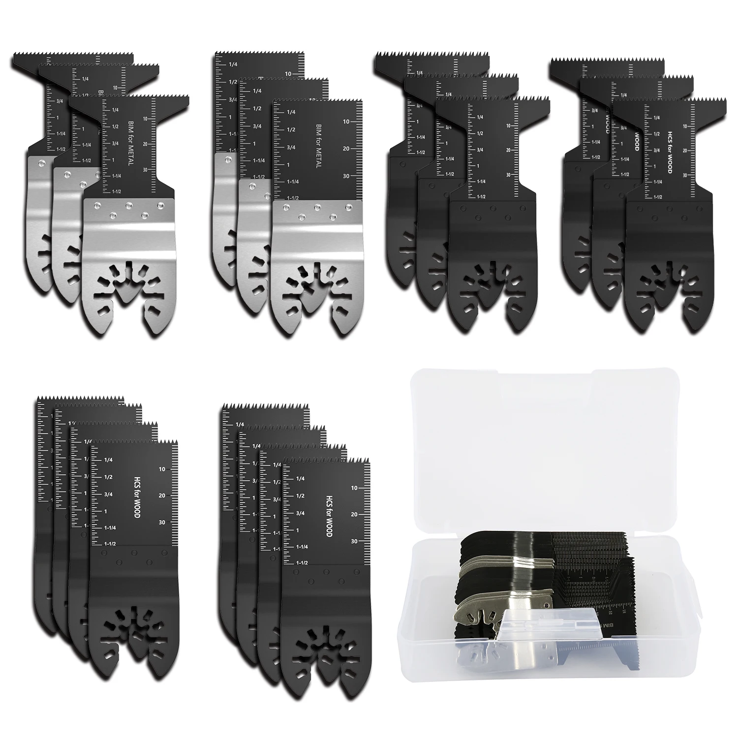 

20Pcs Multi Tool Blades Oscillating Saw Blade Multi-Function Saw Saw Blade Renovator Cutter Blade For Wood Metal Plastic Cutting
