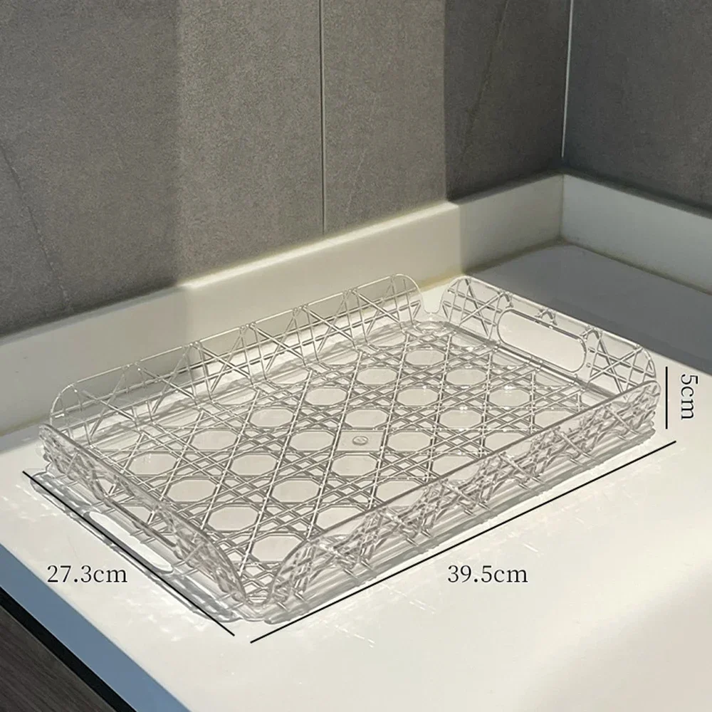 Rectangular Household Storage Tray Light Luxury High-end High Aesthetic Tea Set Cup Water Cup Storage Tea Tray Home Decoration - Image 6